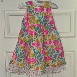 Catherine Malandrino Pink and Yellow Sleeveless Sundress